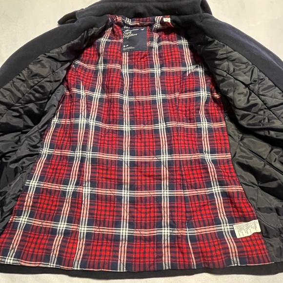 American Eagle‎ women’s size small navy wool coat - Picture 8 of 11